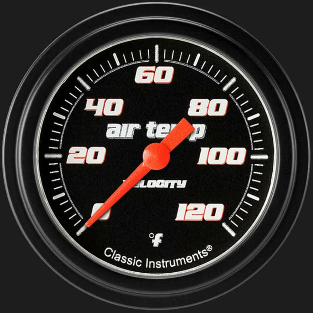 Velocity Black 2 5_8_ Outside Air Temp. Gauge VS399BBLF